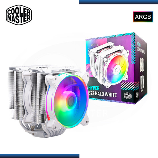 COOLER MASTER HYPER 622 HALO WHITE ARGB REFRIGERACION AIRE AMD/INTEL (PN:RR-D6WW-20PA-R1)