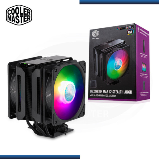 COOLER MASTER MA612 STEALTH ARGB REFRIGERACIÓN AIRE AMD/INTEL (PN:MAP-T6PS-218PA-R1)