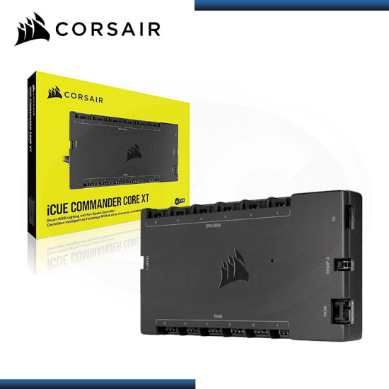 CORSAIR iCUE COMMANDER CORE XT BLACK CONTROLADOR DIGITAL RGB VELOCIDAD E ILUMINACION (PN:CL9011112-WW)