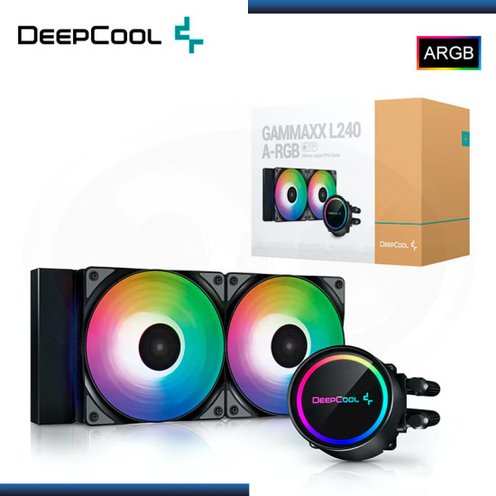 DEEPCOOL GAMMAXX L240 ARGB BLACK REFRIGERACION LIQUIDO AMD/INTEL (PN:DP-H12CF-GL240-ARGB)