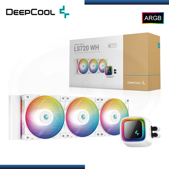 DEEPCOOL LS720 WH ARGB WHITE REFRIGERACION LIQUIDO AMD/INTEL (PN:R-LS720-WHAMNT-G-1)