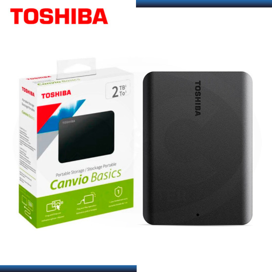 DISCO DURO 2TB EXTERNO TOSHIBA CANVIO BASICS BLACK USB 3.0 (PN:HDTB520xk3AA)