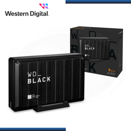 DISCO DURO 8TB EXTERNO WD D10 BLACK GAMER DRIVE FORMATO 3.5″ USB 3.2 GEN 1 (PN:WDBA3P0080HBK-NESN)