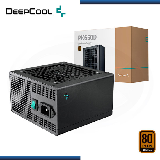 FUENTE DEEPCOOL PK650D 650W 80 PLUS BRONZE BLACK (PN:R-PK650D-FA0B-US)