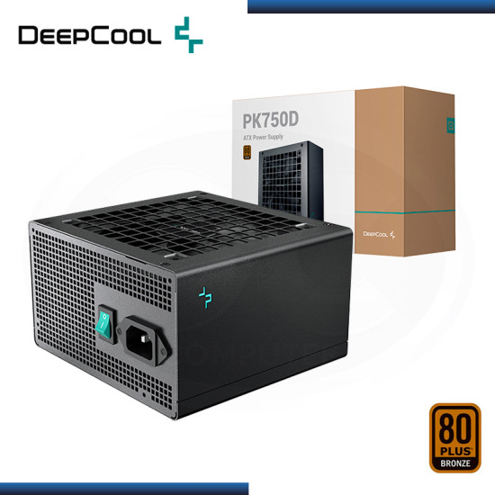 FUENTE DEEPCOOL PK750D 750W 80 PLUS BRONZE BLACK (PN:R-PK750D-FA0B-US)