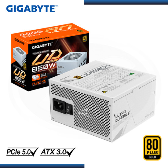 FUENTE GIGABYTE GP-UD850GM WHITE 850W 80 PLUS GOLD MODULAR (PN:GP-UD850GM PG5W)