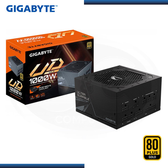 FUENTE GIGABYTE UD1000GM 1000W PCIE GEN. 5 80 PLUS GOLD MODULAR (PN:GP-UD1000GM PG5)