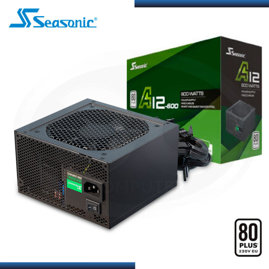 FUENTE SEASONIC A12 600W 80 PLUS WHITE (PN:SSR-600RA)