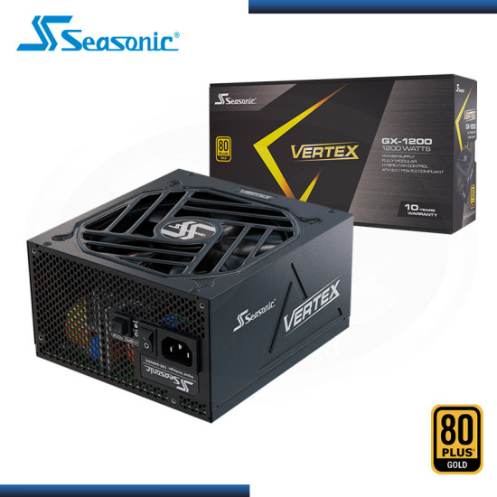 FUENTE SEASONIC VERTEX GX 1200W 80 PLUS GOLD MODULAR (PN:12122GXAFS)
