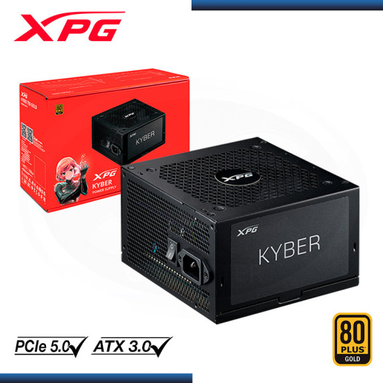 FUENTE XPG KYBER 750W BLACK 80 PLUS GOLD (PN:75261253)