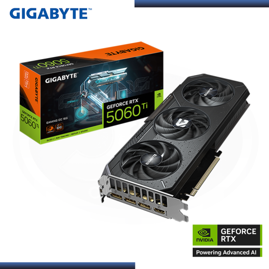 GIGABYTE GEFORCE RTX 5060Ti 16GB GDDR7 128BITS GAMING OC (PN:GV-N506TGAMING OC-16GD)