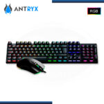 KIT ANTRYX GC3100 RGB BLACK TECLADO MECANICO SWITCH BLUE + MOUSE (PN:AGC-3100KBL-SP) - Imagen 2