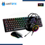 KIT ANTRYX GC3100 X3 BLACK RGB TECLADO SWITCH RED + AUDIFONO + MOUSE (PN:AGC-3100X3KRE-SP) - Imagen 2