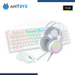 KIT ANTRYX GC3100 X3 WHITE RGB TECLADO SWITCH RED + AUDIFONO + MOUSE (PN:AGC-3100X3WRE-SP) - Imagen 2