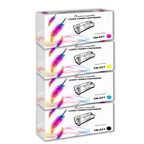 Kit de Toner Brother Compatible TN-221 CYMK L3230, HL-3170CDW