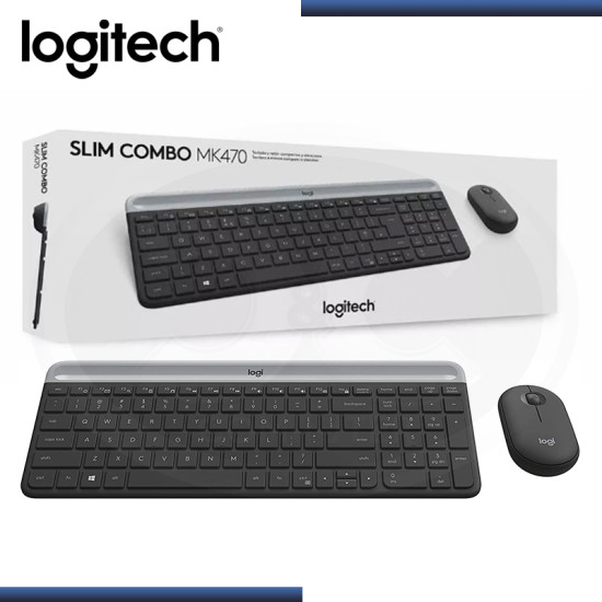 KIT LOGITECH MK470 SLIM WIRELESS TECLADO + MOUSE (PN:920-009266)