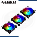 LIAN LI BORA DIGITAL BLACK (PACKx3) 120MM ARGB + CONTROLADOR RGB COOLER PARA CASE (PN:BR-DIGITAL-3R-B) - Imagen 2