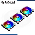 LIAN LI BORA DIGITAL SILVER (PACKx3) 120MM ARGB + CONTROLADOR RGB COOLER PARA CASE (PN:BR-DIGITAL-3R-S) - Imagen 2