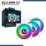 LIAN LI ST 120 WHITE ARGB (PACK x3) 120MM + CONTROLADOR COOLER PARA CASE (PN:ST120-3W)