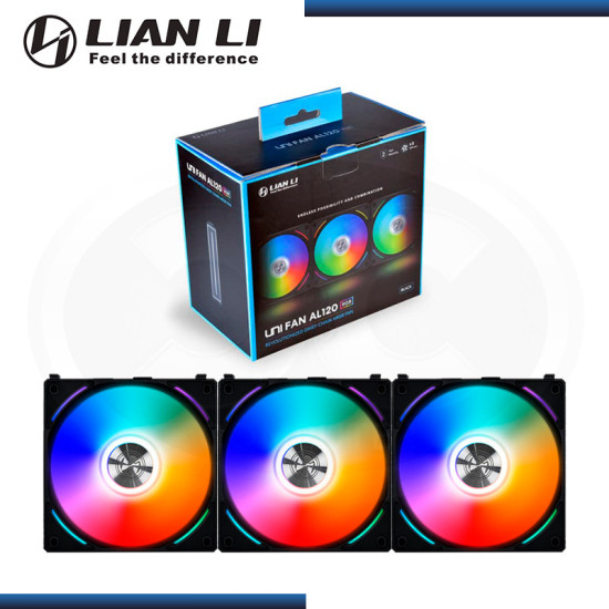 LIAN LI UNI FAN AL120 ARGB BLACK 120mm 3 EN 1 COOLER PARA CASE (PN:UF-AL120-3B)