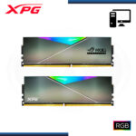 MEMORIA 16GB (2x8GB) DDR4 XPG SPECTRIX D50 GREY ROG CERTIFIED RGB BUS 3600MHZ (PN:AX4U36008G17H-DC50R) - Imagen 3