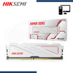 MEMORIA 16GB DDR5 HIKSEMI ARMOR WHITE CON DISIPADOR BUS 5600MHZ (PN:HSC516U56E2-16G)