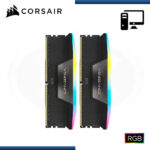 MEMORIA 64GB (32GBx2) DDR5 CORSAIR VENGEANCE RGB BLACK BUS 6000MHz (PN:CMH64GX5M2B6000C30) - Imagen 2