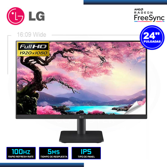 MONITOR LED 24″ LG 24MS500-B 1920×1080 HDMI 5MS/100Hz/FREESYNC