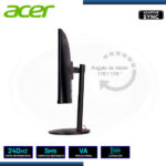MONITOR LED 27" ACER NITRO XZ270 CURVO 1920x1080 HDMI DP 5MS/240HZ/ADAPTIVE SYNC (PN:UM.HX0AAX01) - Imagen 4
