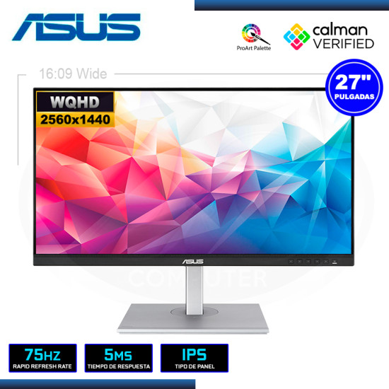 MONITOR LED 27″ ASUS PROART PA278CV 2560×1440 HDMI DP USB-C 5MS/75HZ (PN:90LM06Q1-B023B0)