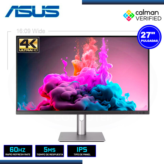 MONITOR LED 27″ ASUS PROART PA279CRV 3840×2160 HDMI DP USB-C 5MS/60Hz (PN:90LM08E0-B01KB0)