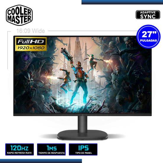 MONITOR LED 27″ COOLER MASTER GA27FC 1920×1080 HDMI VGA 1MS/120Hz/ADAPTIVE SYNC (PN:CMI-GA27FC US)