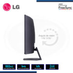 MONITOR LED 27" LG 27GS60QC-B ULTRAGEAR CURVO 2560x1440 HDMI DP 1MS/180Hz/AMD FREESYNC - Imagen 4