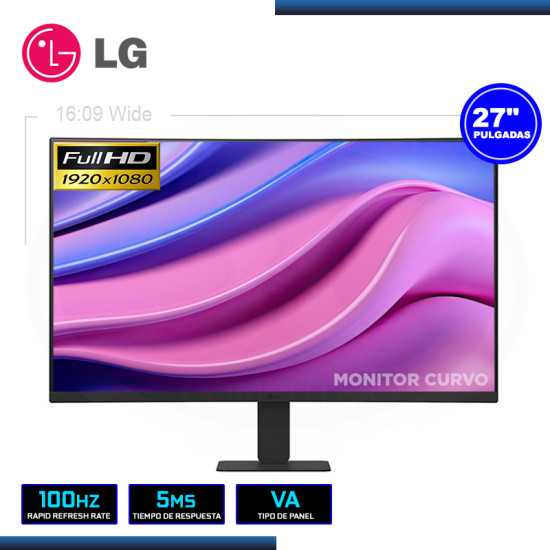 MONITOR LED 27″ LG 27U421A-B CURVO 1920×1080 HDMI USB-C 5MS/100Hz