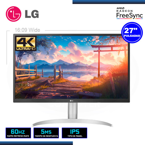 MONITOR LED 27″ LG 27UP550N-W WHITE 3840×2160 HDMI DP 5MS/60Hz/FREESYNC