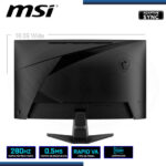 MONITOR LED 27" MSI MAG 276CXF CURVED BLACK 1920x1080 HDMI DP 0.5MS/280Hz/ADAPTIVE SYNC - Imagen 3