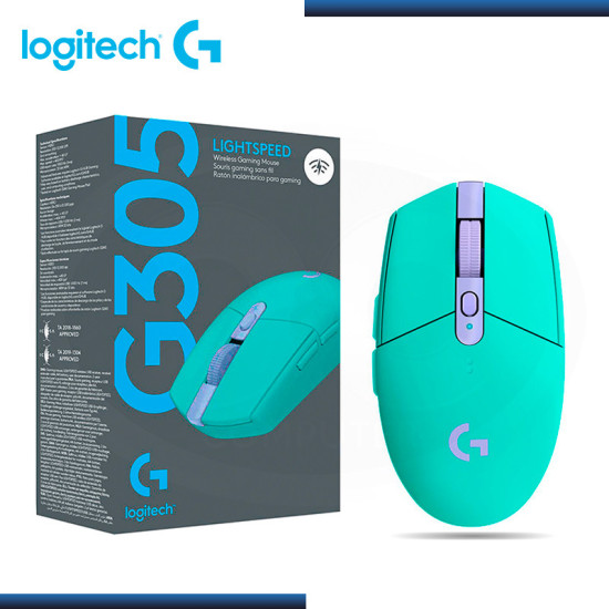 MOUSE LOGITECH G G305 LIGHTSPEED WIRELESS MINT USB (PN:910-006376)