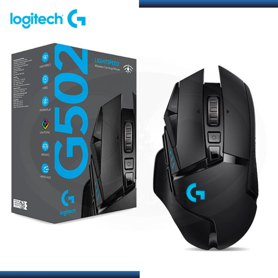 MOUSE LOGITECH G G502 LIGHTSPEED WIRELESS GAMING BLACK (PN:910-005565)
