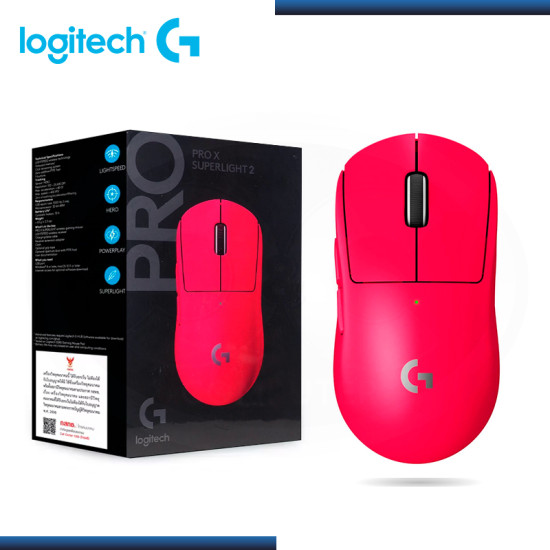 MOUSE LOGITECH G PRO X SUPERLIGHT 2 MAGENTA WIRELESS LIGHTSPEED (PN:910-006795)