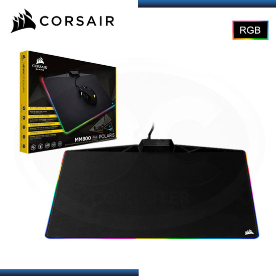 MOUSE PAD CORSAIR MM800 RGB POLARIS MEDIUM 350x260x5mm (PN:CH-9440020-NA)