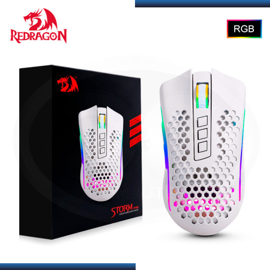 MOUSE REDRAGON STORM PRO M808-KS WHITE RGB WIRELESS 16,000 DPI