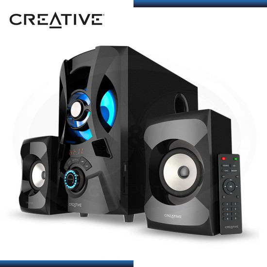 PARLANTE CREATIVE SBS E2900 BLACK (60W/120W) CONECTIVIDAD USB  BLUETOOTH 5.0 SISTEMA ALTAVOCES 2.1 (PN:51MF0490AA001)