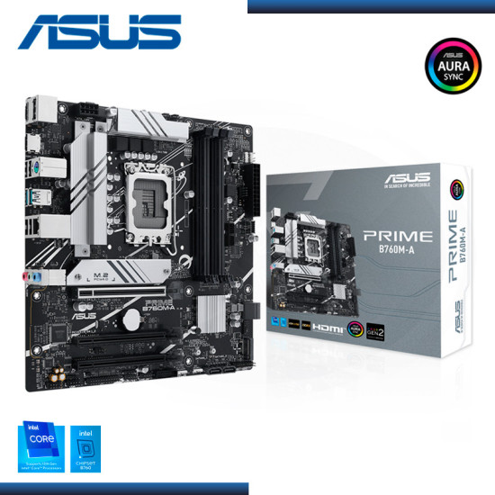 PLACA ASUS PRIME B760M-A DDR5 LGA 1700 (PN:90MB1EK0-M1EAY0)