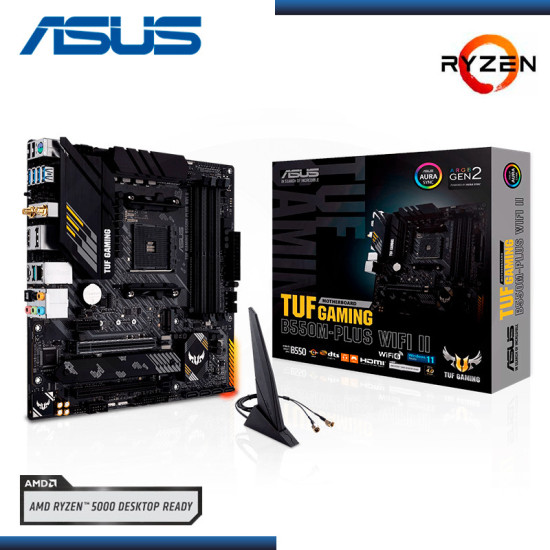 PLACA ASUS TUF GAMING B550M-PLUS WI-FI II AMD RYZEN DDR4 AM4 (PN:90MB19Y0-M0EAY0)