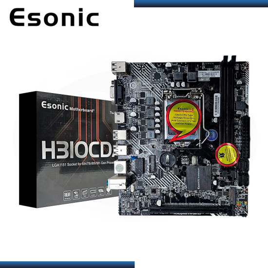 PLACA ESONIC H310CDA1 DDR4 LGA 1151 6TA, 7MA. 8VA & 9NA GENERACION