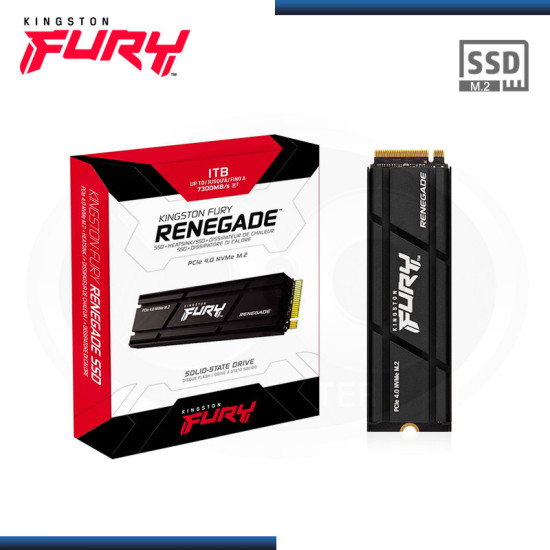 SSD 1TB KINGSTON FURY RENEGADE NVMe M.2 2280 Pcie 4.0 CON DISIPADOR (PN: SFYRSK/1000G )