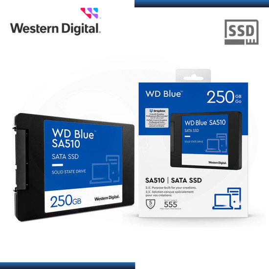 SSD 250GB WESTERN DIGITAL BLUE SA510 SATA 6GB/s  2.5″ (PN:WDS250G3B0A-00AXR0)