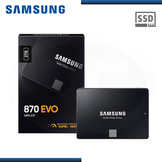 SSD 2TB SAMSUNG 870 EVO SATA 6GBPs FORMATO 2.5″ (PN:MZ-77E2T0)