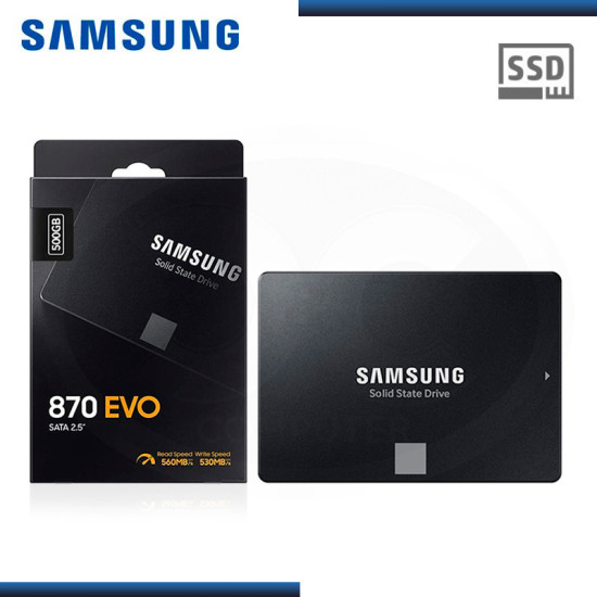 SSD 500GB SAMSUNG 870 EVO SATA III FORMATO 2.5″ (PN:MZ-77E500E)