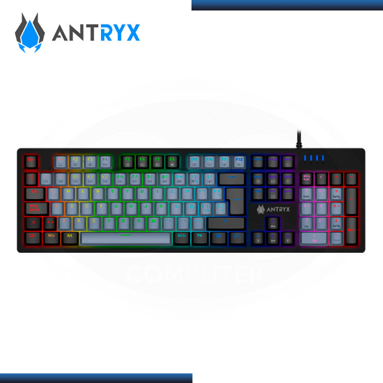 TECLADO ANTRYX MK-860L MECANICO BLACK GRAY SWITCH RED ESPAÑOL (PN:AMK-CS860LKGRE-SP)